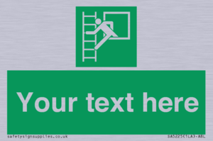 Custom Emergency Escape Ladder Sign